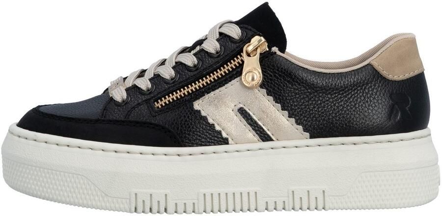 Rieker Plateausneakers veterschoenen lage schoen vrijetijdsschoen met zijrits - Foto 7