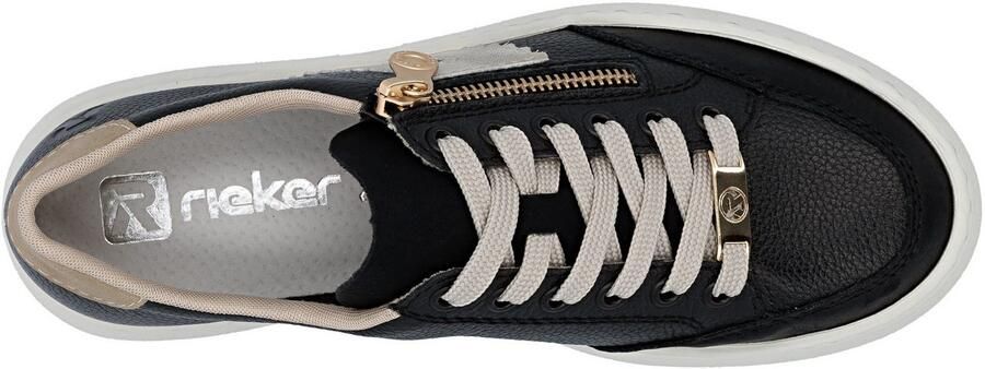 Rieker Plateausneakers veterschoenen lage schoen vrijetijdsschoen met zijrits - Foto 10