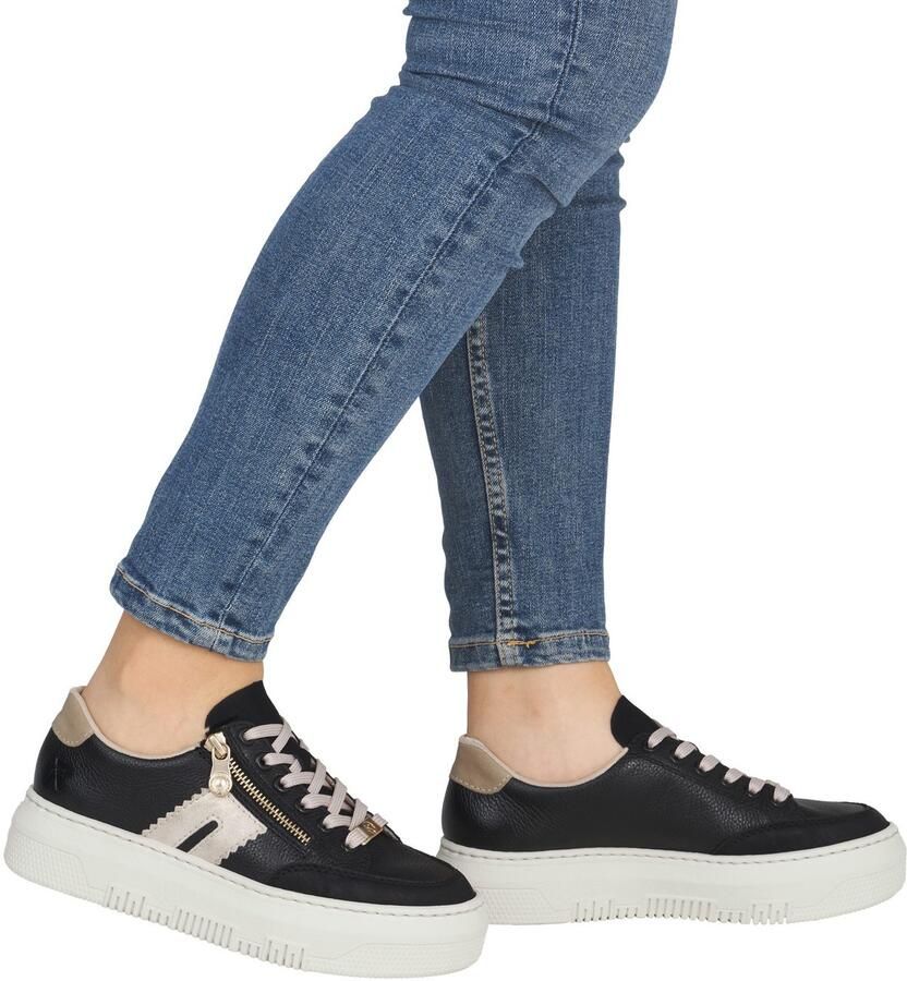 Rieker Plateausneakers veterschoenen lage schoen vrijetijdsschoen met zijrits - Foto 2