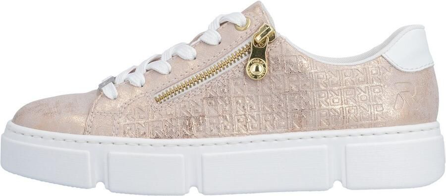 Rieker Plateausneakers vrijetijdsschoen lage schoen veterschoen met rits - Foto 8