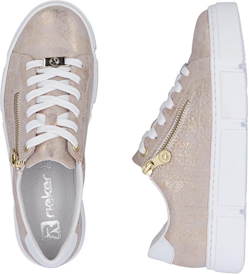 Rieker Plateausneakers vrijetijdsschoen lage schoen veterschoen met rits - Foto 3