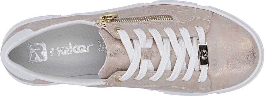Rieker Plateausneakers vrijetijdsschoen lage schoen veterschoen met rits - Foto 10