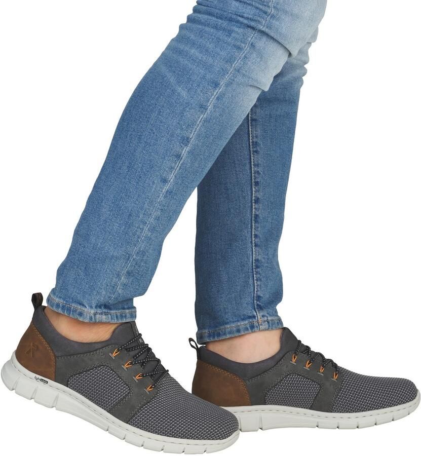 Rieker Slip-on sneakers Instapper halfhoge schoen vrijetijdsschoen met elastiek om in te stappen - Foto 3