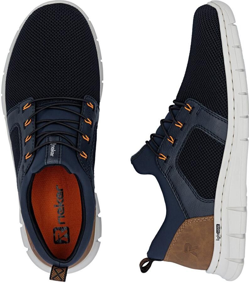 Rieker Slip-on sneakers Instapper halfhoge schoen vrijetijdsschoen met elastiek om in te stappen - Foto 5
