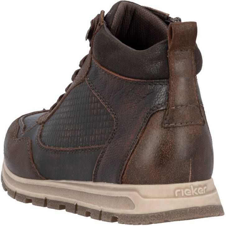 Rieker Sneakerboots Veterboots high top sneaker veterschoen met binnenritssluiting