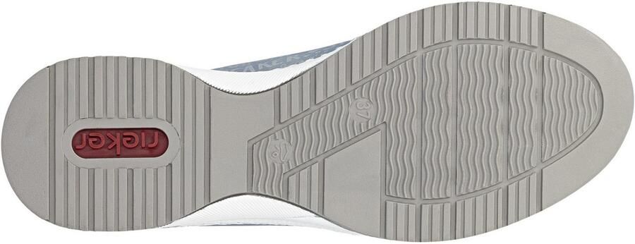 Rieker Sneakers bedrukt met letters vrijetijdsschoen lage schoen veterschoen - Foto 8