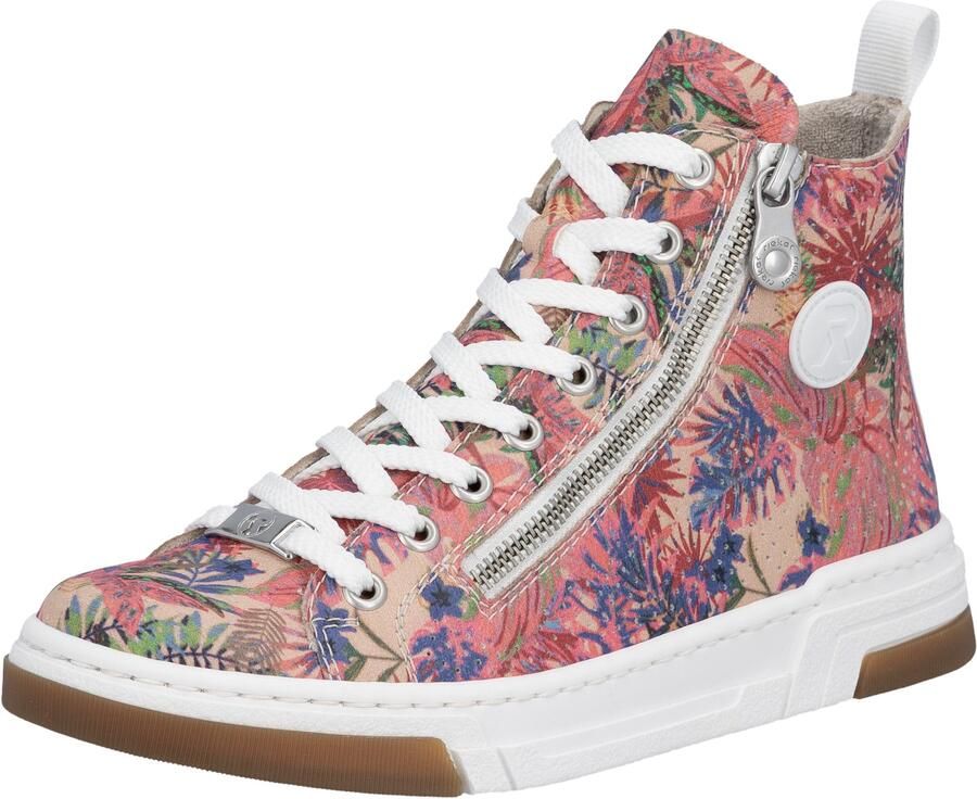 Rieker Sneakers High top sneaker Vrijetijdsschoen veterschoen met plateauzool - Foto 11