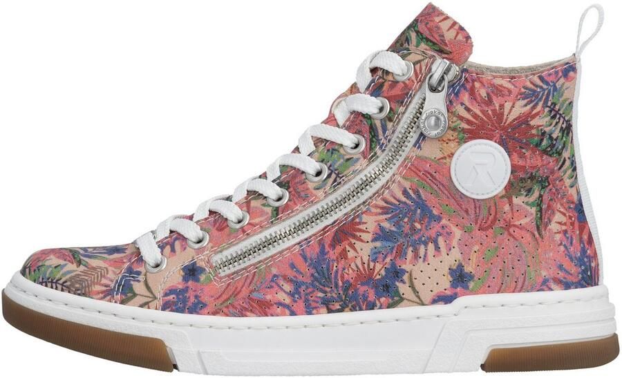 Rieker Sneakers High top sneaker Vrijetijdsschoen veterschoen met plateauzool - Foto 7