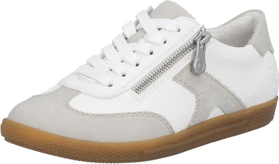 Rieker Sneakers lage schoen vrijetijdsschoen veterschoen met ritssluiting - Foto 5