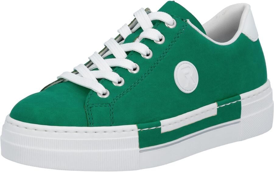 Rieker Sneakers vrijetijdsschoen lage schoen veterschoen met plateauzool - Foto 13