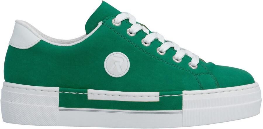 Rieker Sneakers vrijetijdsschoen lage schoen veterschoen met plateauzool - Foto 7