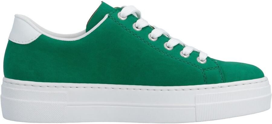 Rieker Sneakers vrijetijdsschoen lage schoen veterschoen met plateauzool - Foto 9