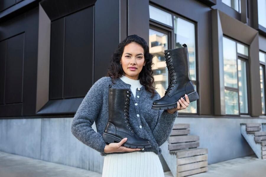 Rieker Veterlaarzen Veterboots met ritssluiting en robuuste profielzool - Foto 5