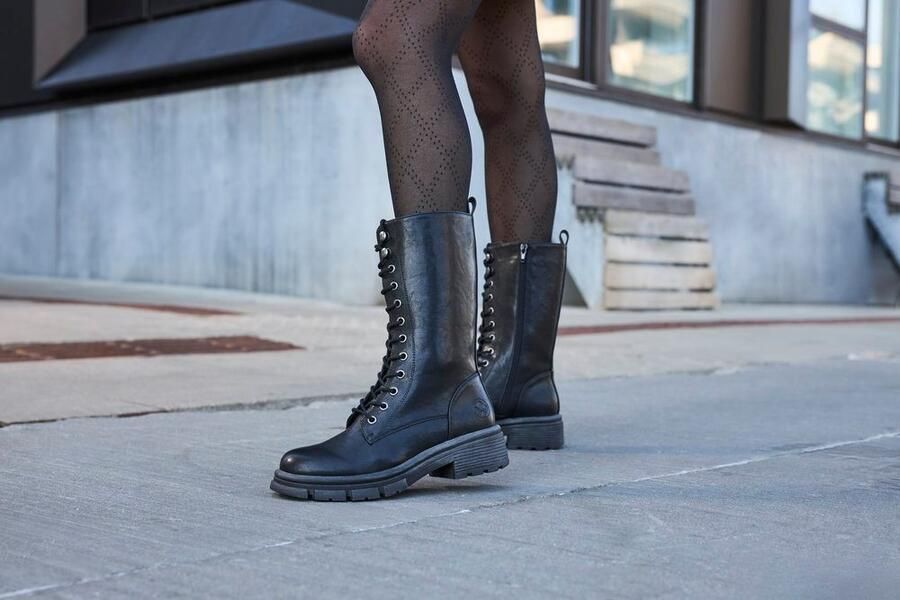 Rieker Veterlaarzen Veterboots met ritssluiting en robuuste profielzool - Foto 6