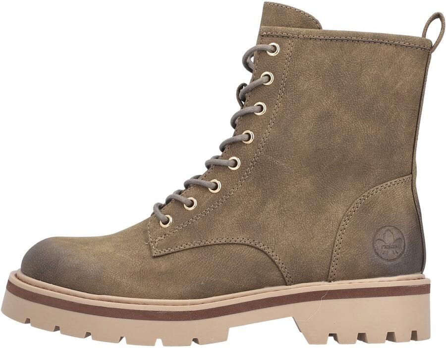 Rieker Veterschoenen Veterenkellaars boots blokhak met profielzool - Foto 5