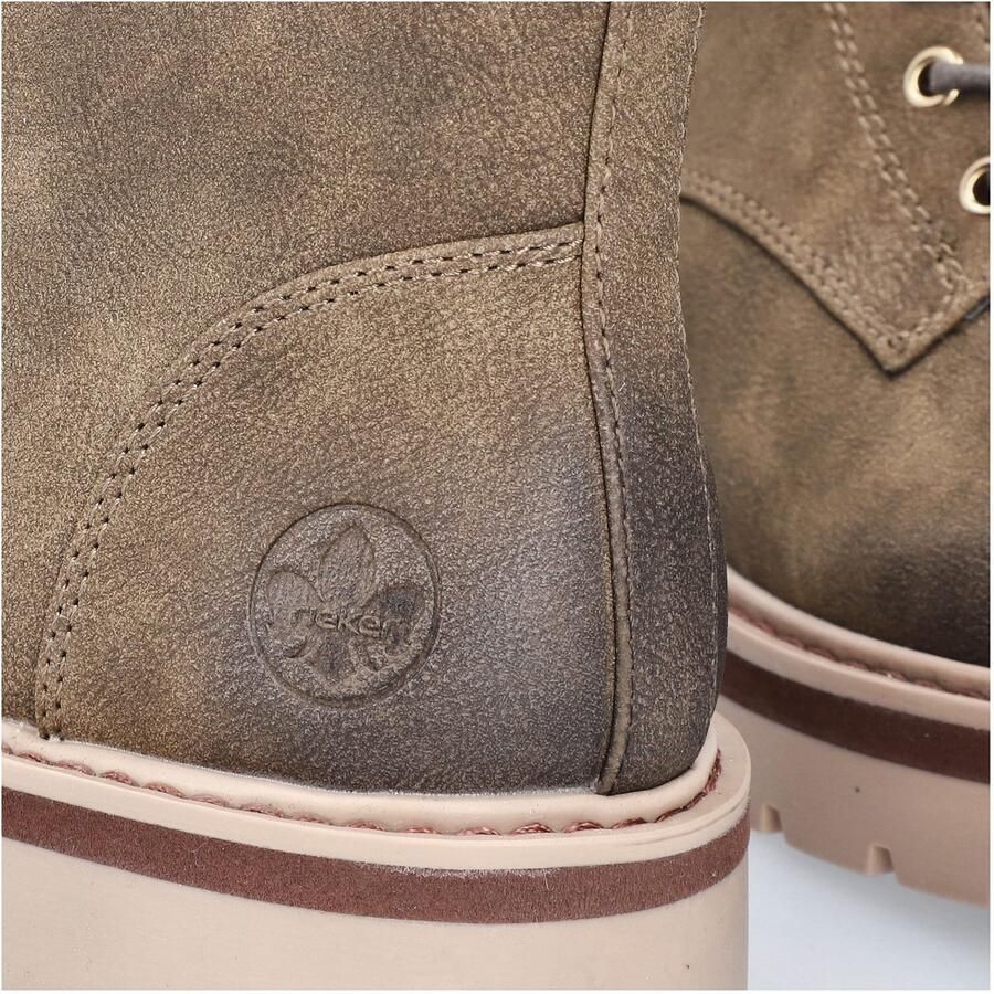 Rieker Veterschoenen Veterenkellaars boots blokhak met profielzool - Foto 2