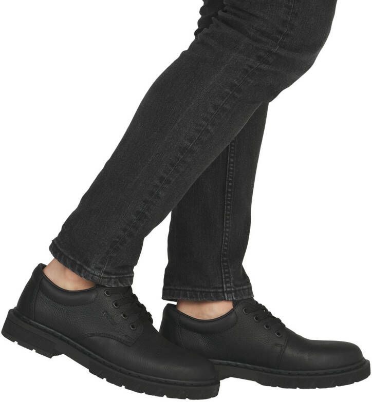 Rieker Veterschoenen Lage schoen basic veterschoen met profielzool en leren binnenzool