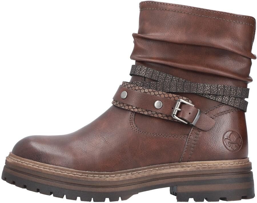 Rieker Winterlaarsjes Boots blokhak met sierbandjes op de slouchy schacht - Foto 5