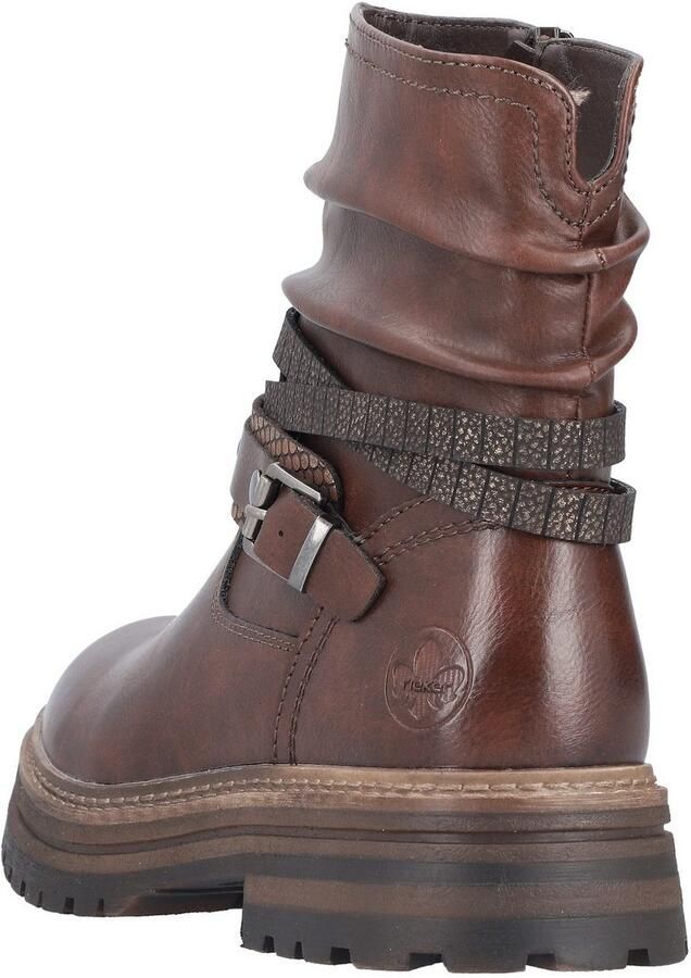 Rieker Winterlaarsjes Boots blokhak met sierbandjes op de slouchy schacht - Foto 8