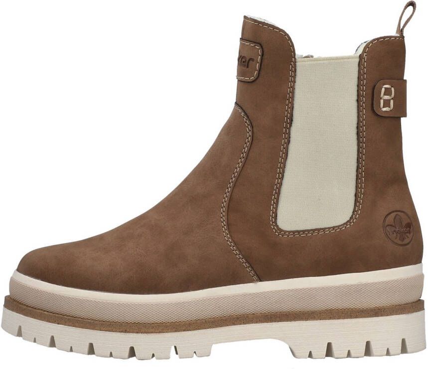 Rieker Winterlaarzen Chelseaboots plateauboots enkellaars met ritssluiting aan de binnenkant - Foto 4