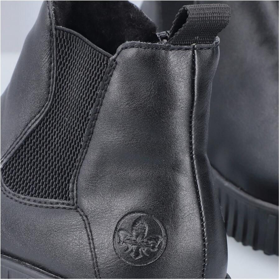 Rieker Winterlaarzen Chelseaboots plateausneaker enkellaars ritssluiting en stretch