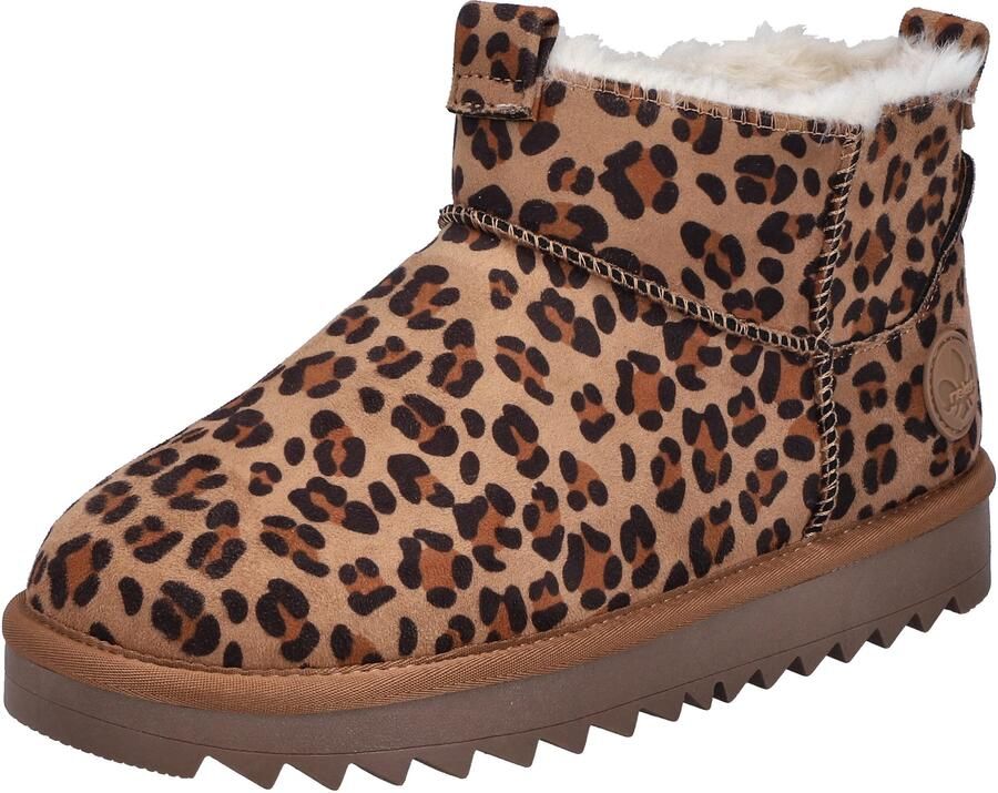 Rieker Winterlaarzen Plateauboots instaplaarzen winterenkellaars met warme voering