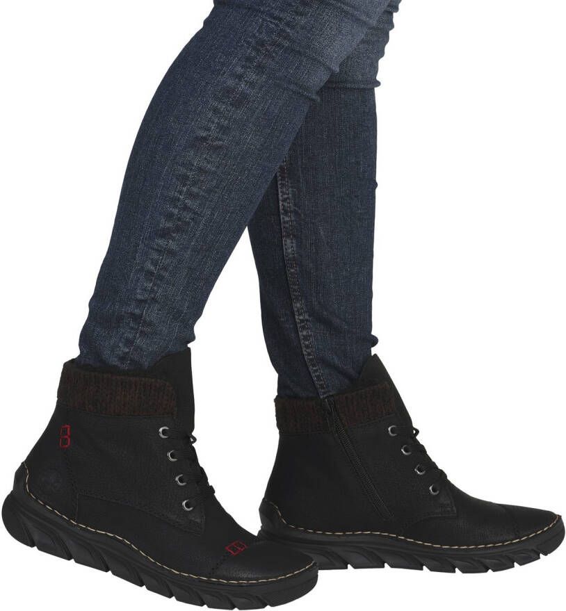 Rieker Winterlaarzen Veterboots enkellaarsjes casual boots met zachte schachtrand - Foto 8