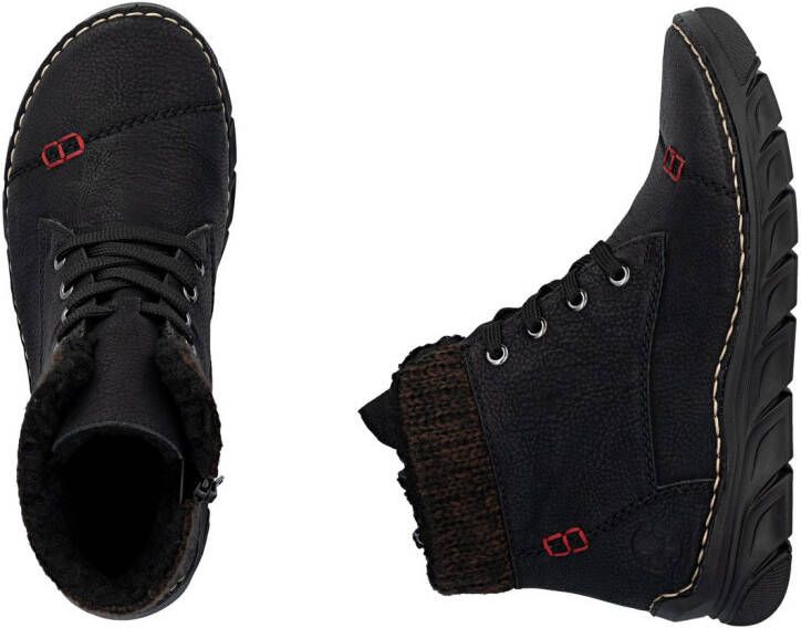 Rieker Winterlaarzen Veterboots enkellaarsjes casual boots met zachte schachtrand - Foto 5