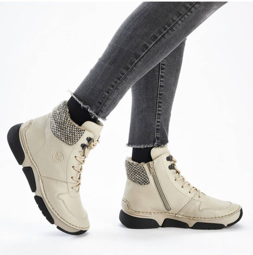 Rieker Winterlaarzen veterschoenen enkellaars met praktische binnenrits - Foto 2