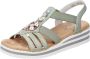 Rieker Sandalen zomerschoen sandaal sleehak met decoratieve elementen - Thumbnail 1