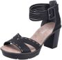 Rieker Zwarte Synthetische Hoge Hak Sandalen Black Dames - Thumbnail 3