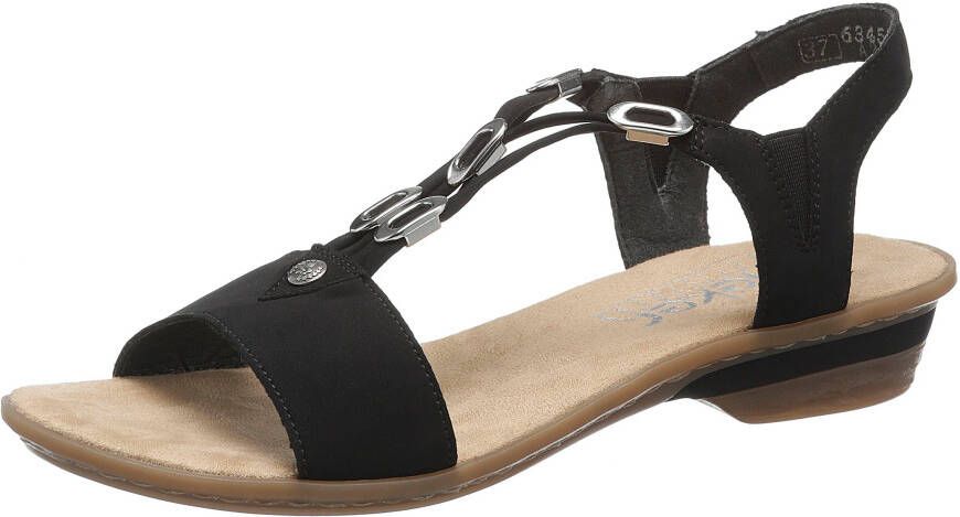 Rieker Sandaaltjes zomerschoen sandaal sleehak in moderne look