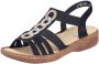 Rieker dames strappy sandalen zwart Sandalen V2870-00 zwart - Thumbnail 3