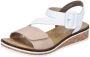 Rieker Wit Taupe Zomer Sandaal Multicolor Dames - Thumbnail 2