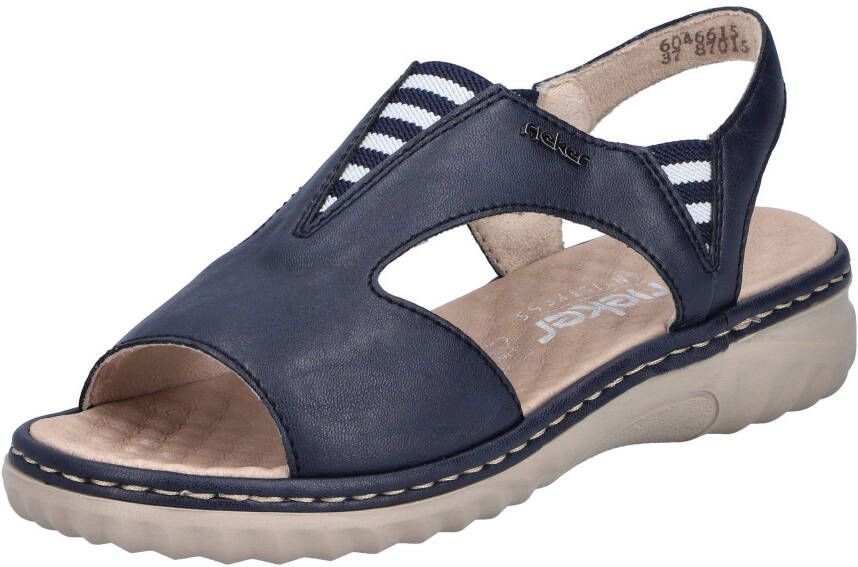 Rieker Sandalen zomer schoen sandalette instapschoen met contrasterende siernaad