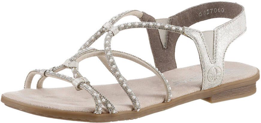 Rieker Sandalen zomerschoen sandaal blokhak met elastiek voor goede pasvorm