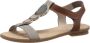Rieker Sandalen zomerschoen sandaal blokhak met trendy decoratief element - Thumbnail 1