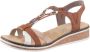 Rieker Sandalen zomerschoen sandaal sleehak met accessoires versierd - Thumbnail 2