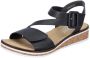 Rieker Sandalen zomerschoen sandaal sleehak met asymmetrische bandjes - Thumbnail 2