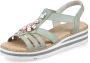 Rieker Sandalen zomerschoen sandaal sleehak met decoratieve elementen - Thumbnail 3