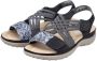 Rieker Sandalen zomerschoen sandaal sleehak met gevlochten bandage - Thumbnail 3