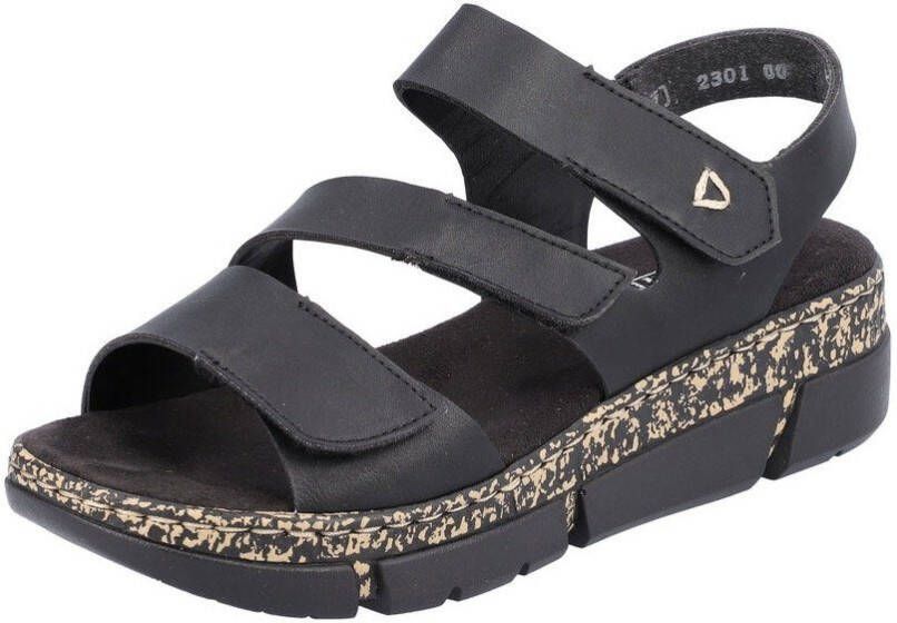 Rieker Sandalen zomerschoen sandaal sleehak met klittenbandsluitingen