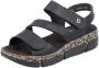 Rieker Sandalen zomerschoen sandaal sleehak met klittenbandsluitingen - Thumbnail 2