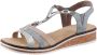Rieker Sandalen zomerschoen sandaal sleehak met subtiele decoratieve versiering - Thumbnail 2