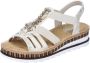 Rieker Sandalen zomerschoen sandaal sleehak in metallic-look - Thumbnail 3