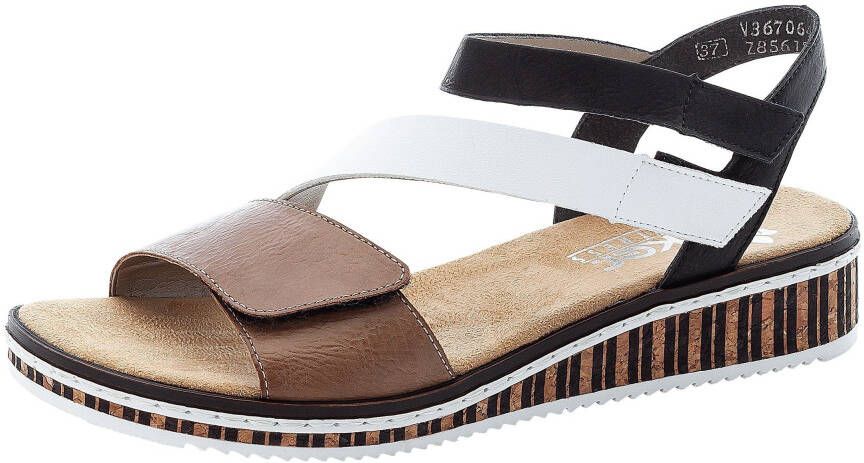Rieker Sandalen zomerschoen sandaal sleehak in moderne look