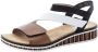 Rieker Sandalen zomerschoen sandaal sleehak in moderne look - Thumbnail 2