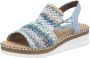 Rieker Sandalen zomerschoen sandaal sleehak in modieuze vlecht-look - Thumbnail 3