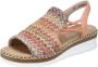 Rieker Sandalen zomerschoen sandaal sleehak in modieuze vlecht-look - Thumbnail 25