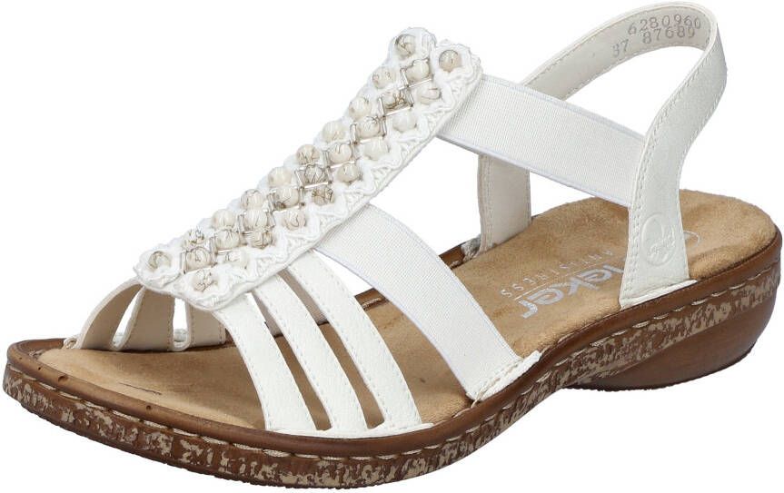 Rieker Sandalen zomerschoen sandaal sleehak met elastiek